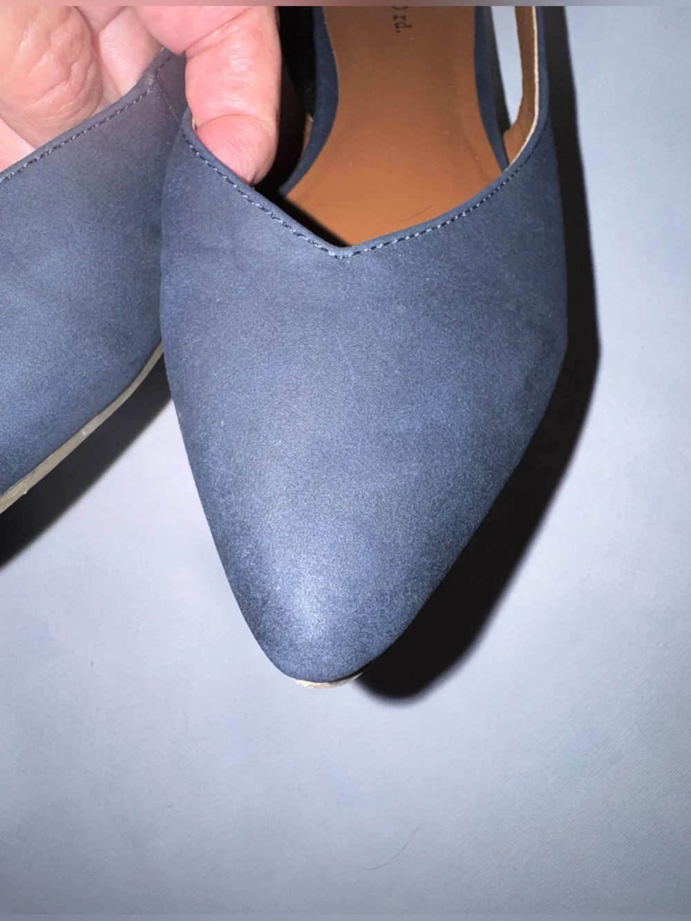 Indigo rd. Pointed Navy Slingback Flats, Size 8